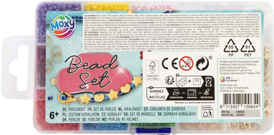 Creative craft group beads in storage box - 9 colors + thread