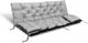 Set cuscini da giardino Aio - cuscino divano 100x60x50 cm e 2 cuscini piccoli 42 x 42 cm - cuscino panca dondolo - grigio