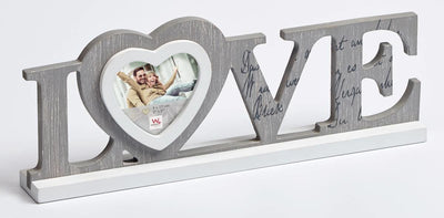 Walther Love - cornice in legno - misura foto 8x7,7 cm - bianco grigio