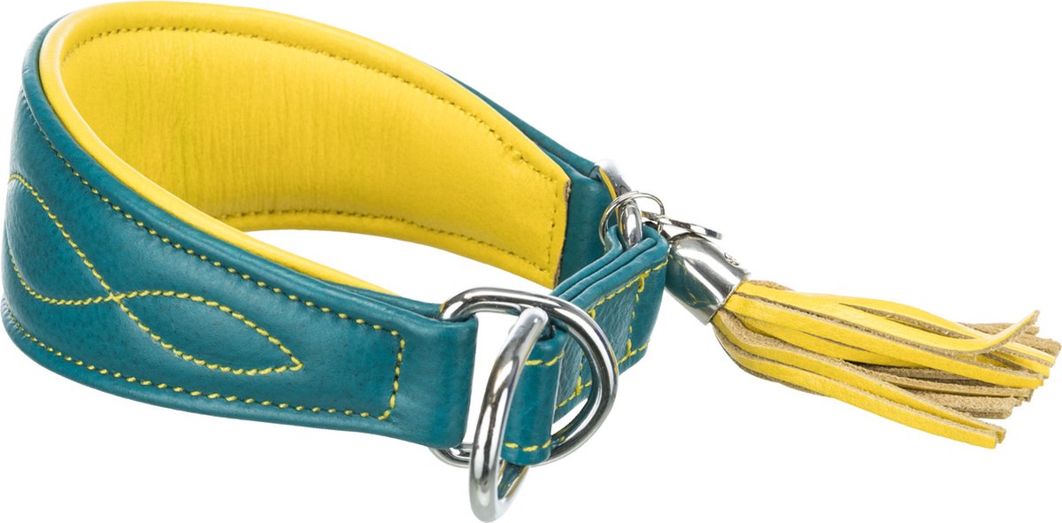 Trixie collare per levriero active comfort anti-trazione giallo petrolio xs