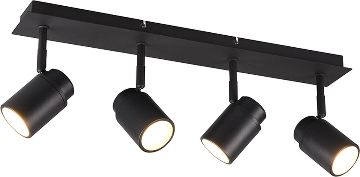 Trio angelo - spot - black matt - excl. 4x gu10 3 w - ceiling mounting - bathroom lighting