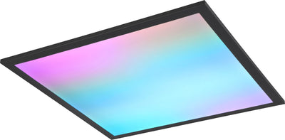 Rl live your light reality beta - plafondlamp - zwart mat - incl. 1x smd 18w - geintegreerde dimmer - afstandsbediening