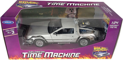 Welly delorean back to the future - model car 1:24 - time traveling movie replica