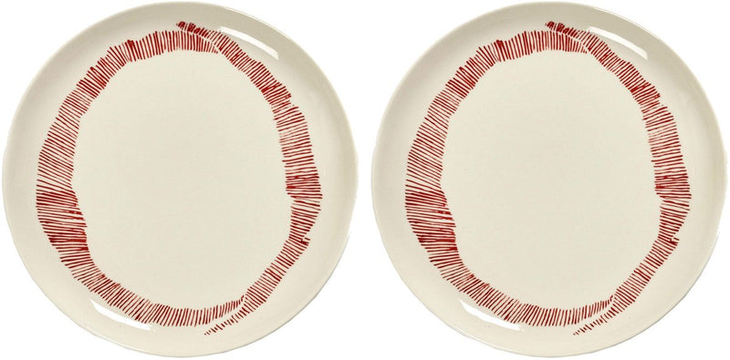 Serax - ottolenghi feast - bord m - wit rood - 22 ø - 2 stuks