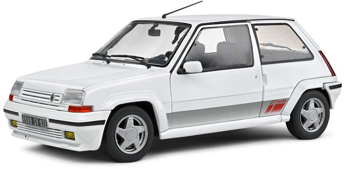 Solido renault 5 gt turbo 'mk2' modelauto 1:18 1989 s1810002 schaalmodel wit