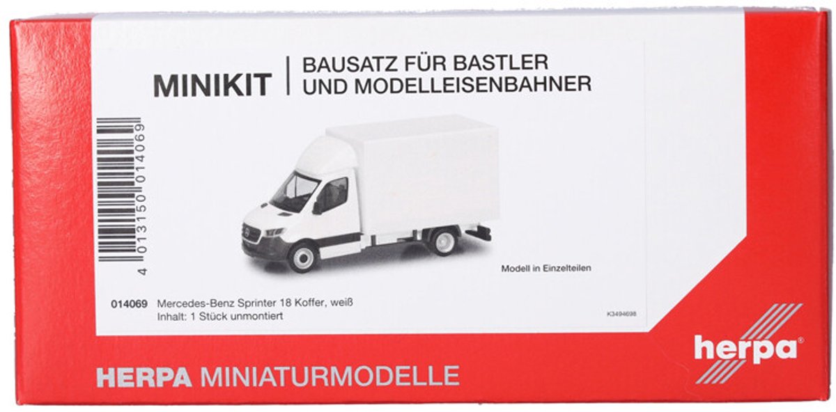 Herpa Mercedes Benz Sprinter '18 (camion furgone), bianco (mini kit)