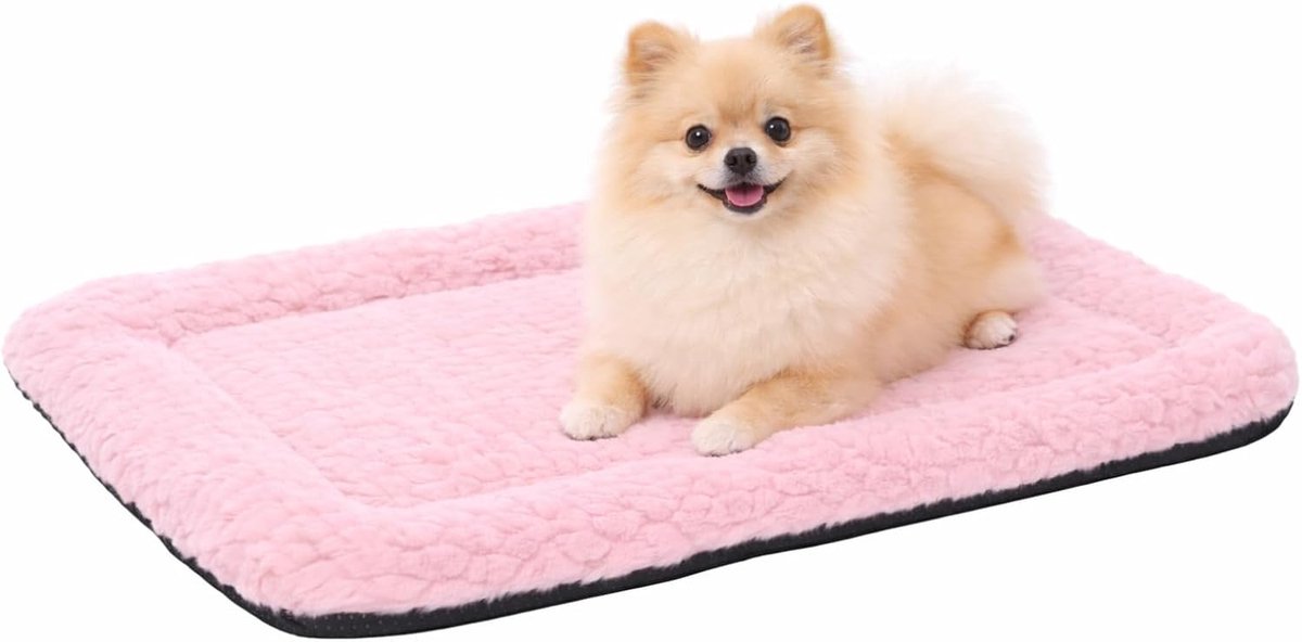Cojín para perros Flamingo – Cesta para perros – Naya rectangular rosa 55,5x38,5 cm – Cómodo – Ideal para banco – Superficie suave para tumbarse