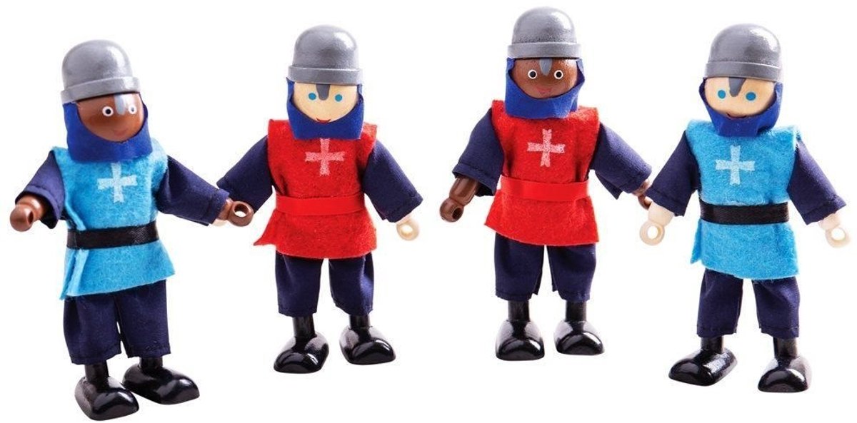 Bigjigs Wooden Medieval Knights, 4 °.