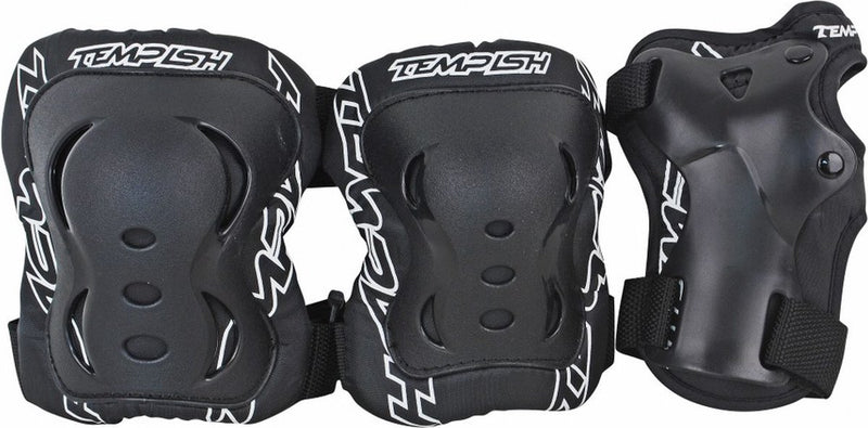 Tempish - fid - protezioni per pattini - confezione da 3 - adulti - nero - l