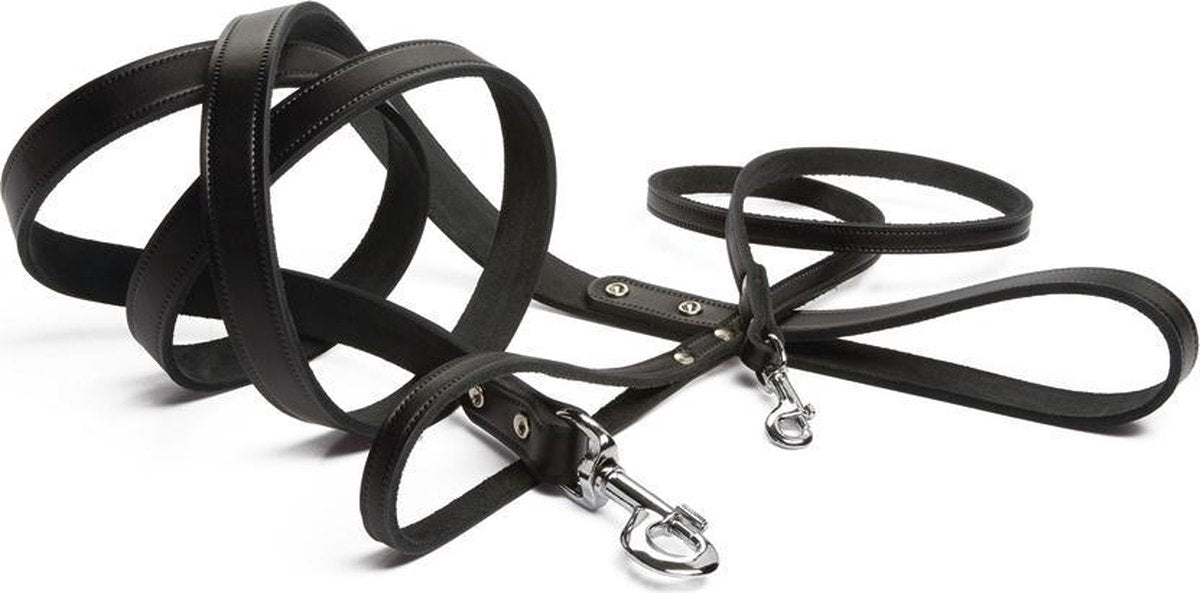 Beeztees - guinzaglio per cani - pinzato - nero - 165x12 cm