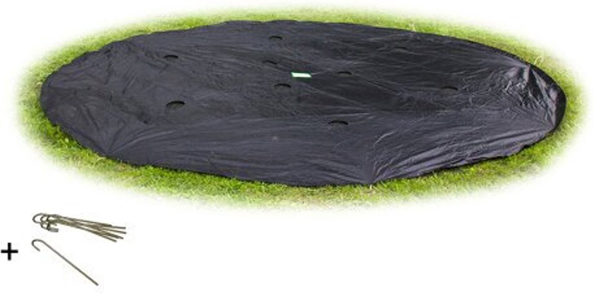 Exit Toys exit cubierta de trampolín a nivel del suelo ø244cm - cubierta protectora de trampolín - resistente a la intemperie - redonda - lona