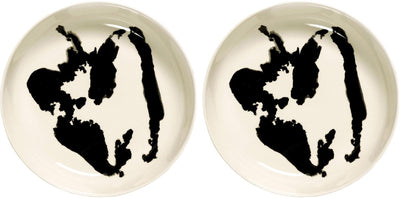 Serax - fiesta ottolenghi - plato - blanco negro - 22 ø - 2 piezas
