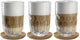 Leonardo gocce bicchiere latte macchiato 390ml con sottobicchiere - set 3