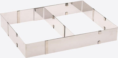 Teglia per pizza e torta Westmark, teglia con divisore, regolabile in lunghezza e larghezza, acciaio inossidabile, argento, 31322260