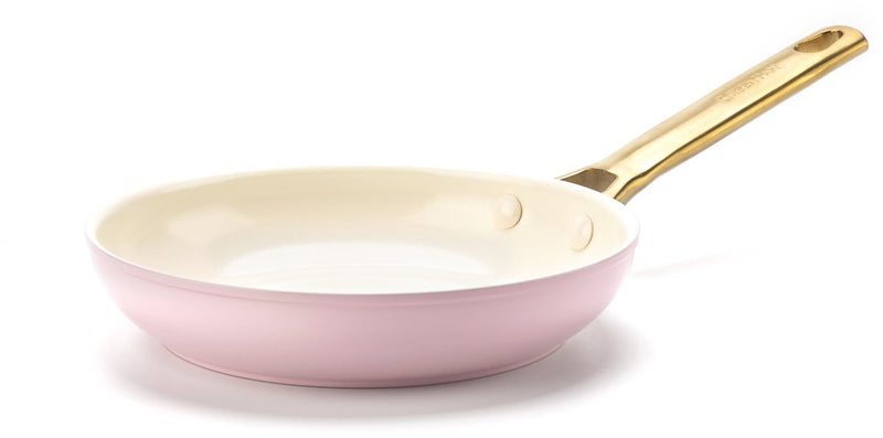 Greenpan padova padella per induzione in ceramica rosa 24 cm - senza pfas - padella per induzione - resistente al forno fino a 200°C - lavabile in lavastoviglie - manici in acciaio inox - rosa