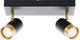 Brilliant vigolo - faretto da soffitto - gu10 2x5w - 3000k - oro nero