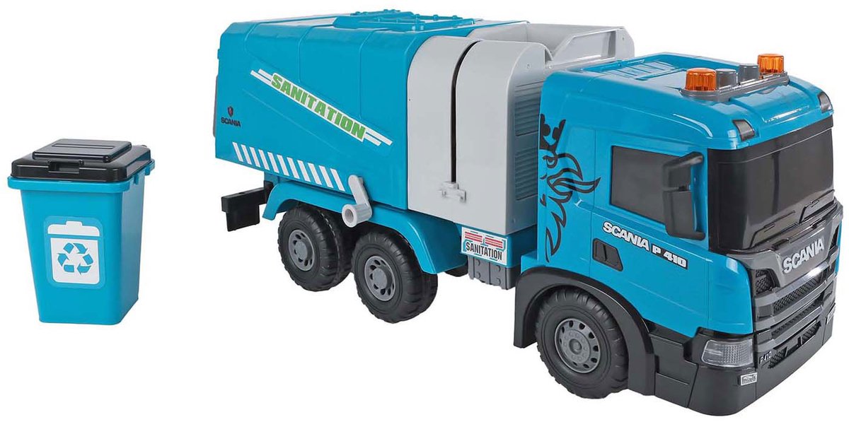 Fricción del camión de basura camión scania de 2 juegos con luz y sonido