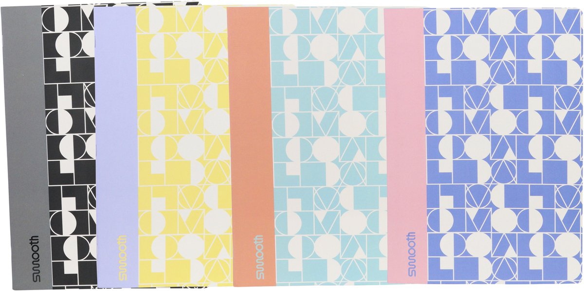 Ancor schrift smooth a4 lijn 48 vel 90 gramos krimp 4 piezas surtidas - an-113204-c