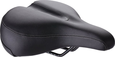 Bbb cycling softshape upright - bicycle saddle for men and women - e-bike or city bike saddle - upright cycling position 90° - 265 x 220mm - black - bsd-127
