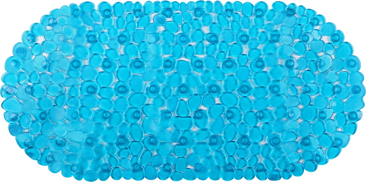 Tappetino da bagno antiscivolo Differnz lapis 70x35 cm blu trasparente