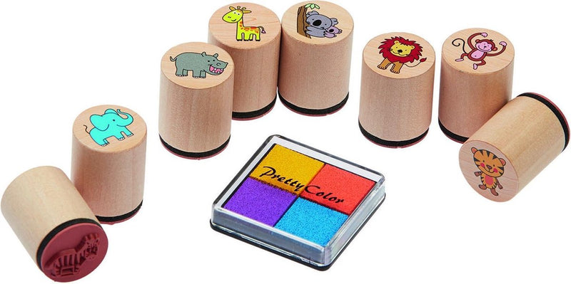 Juego de sellos de madera de Goki - Animales salvajes