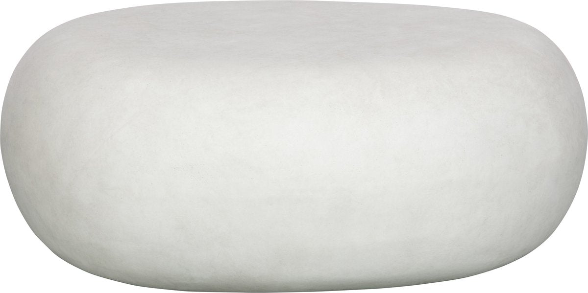 Vtwonen pebble side table - fiber clay - concrete look - white - 31x65x49 cm