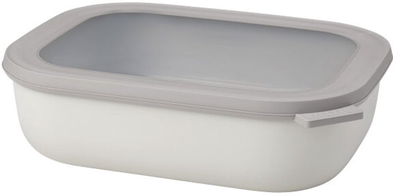 Mepal - caja de almacenamiento de alimentos circular multitazón - 2000 ml - rectangular - blanco nórdico