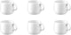 Medard de noblat - yaka bianco - tazza tè caffè 20 cl - 6 pezzi - porcellana