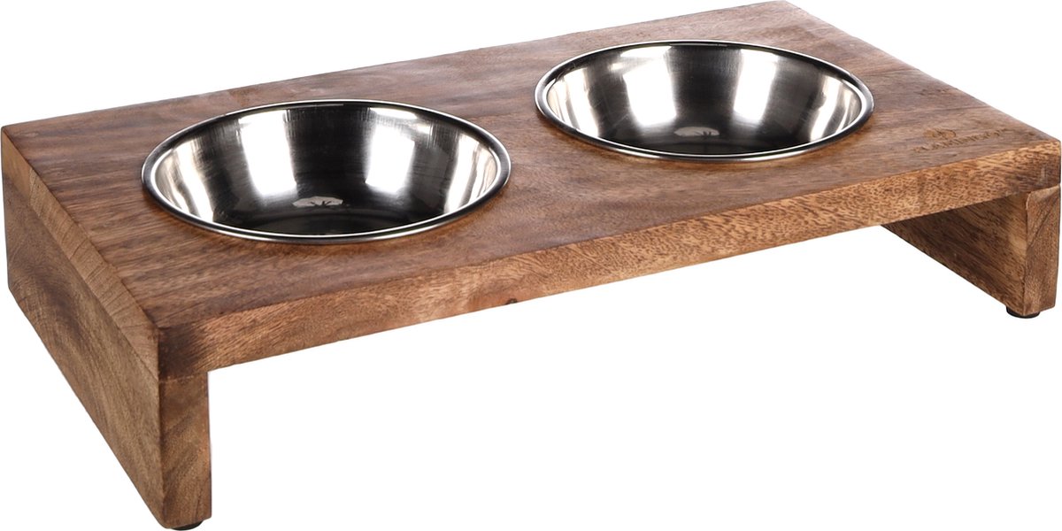 Flamingo kato duo dinner stand - eating and drinking pot for dogs; cats - eating and drinking pot set kato stainless steel 2x350ml 13cm - 1 pc - 132935 - 1 pc