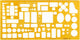 Modello di mobili Aristo architects - scala 1:50 - con punti di inchiostro - arancione trasparente - ar-5063