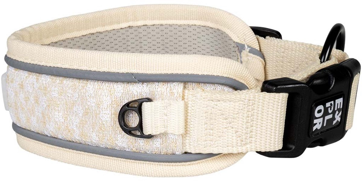 Explor duvoplus collar control ultimate fit fashion para perros m-39-44cm blanco antiguo