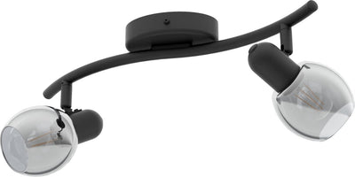 Foco Eglo pollica - 2 luces - e14 - negro