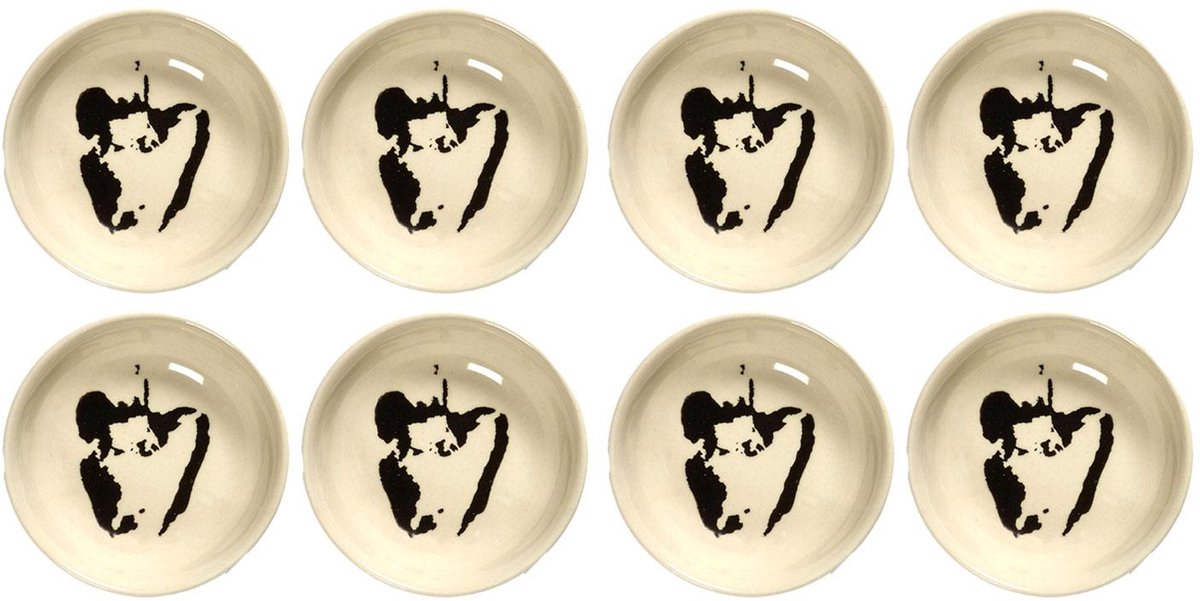 Serax - ottolenghi feast - schaaltje xs - wit zwart - 7 ø - 8 stuks
