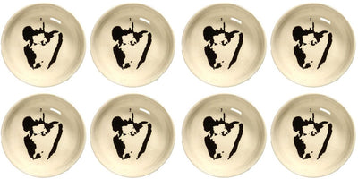 Serax - ottolenghi feast - schaaltje xs - wit zwart - 7 ø - 8 stuks
