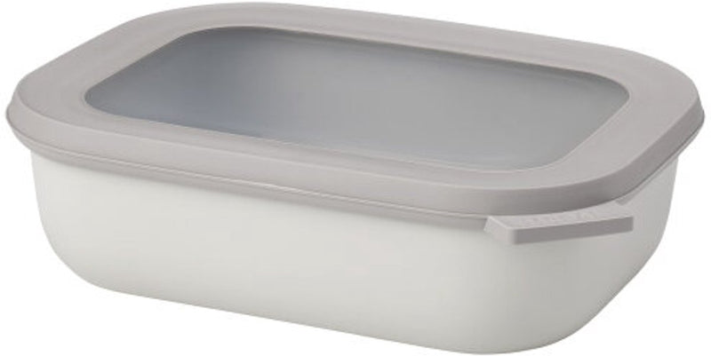 Mepal - caja de almacenamiento de alimentos circular multitazón - 1000 ml - rectangular - blanco nórdico