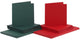 Tarjetas y sobres de empresa Creativ, tamaño tarjeta 15x15 cm, tamaño sobre 16x16 cm, 110+230 gr, verde, rojo, 50 set 1 caja