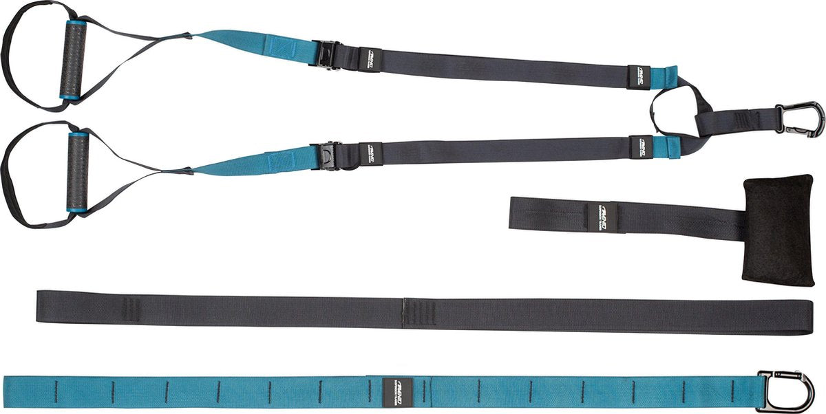 Set da ginnastica a sospensione Avento - nero blu