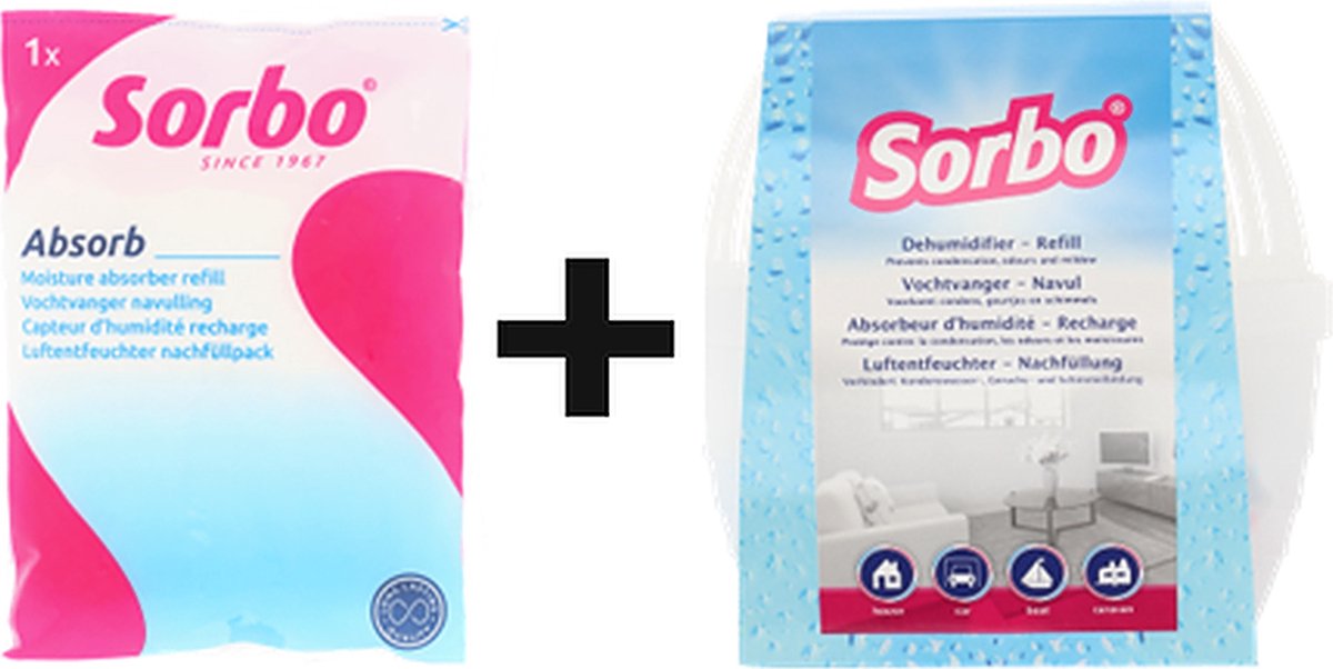 Sorbo moisture absorber 400 grams + refill pack 400 grams
