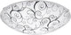 Eglo margitta 1 - lampada da parete soffitto - 1 luce - ø315mm. - bianco, nero, trasparente