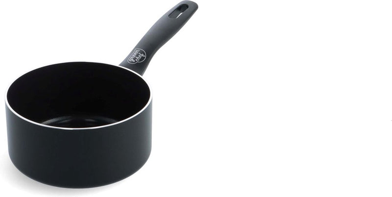 Pentola a induzione in ceramica Greenchef prime senza coperchio 16 cm - 1,5 l - senza pfas - padella a induzione - lavabile in lavastoviglie - utilizzabile in forno fino a 160°C - rivestimento antiaderente in ceramica - alluminio riciclato - nero