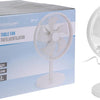 Excelente ventilador de mesa eléctrico de lujo robusto 30cm blanco