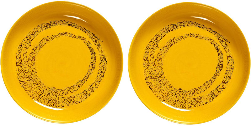 Serax - festa ottolenghi - piatto - giallo nero - 22 ø - 2 pezzi