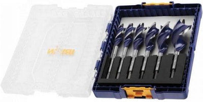 Irwin iw4042202 Set punte per legno 6 pezzi in cassetta - scanalatura blu - 16 18 20 22 25 32 mm