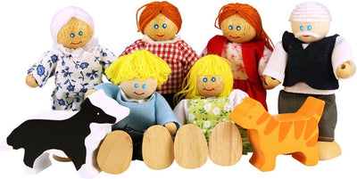 Famiglia poppenhuis di bigjigs in legno