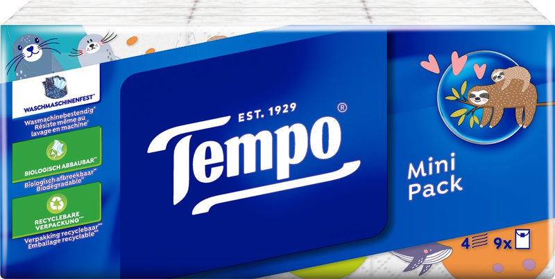 Mini pack Tempo - Fazzoletti 4 veli - 40 x 9 pacchi = 360 pacchi