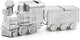 Zilverstad - spaarpot haarlok- tandendoosje locomotief en wagon