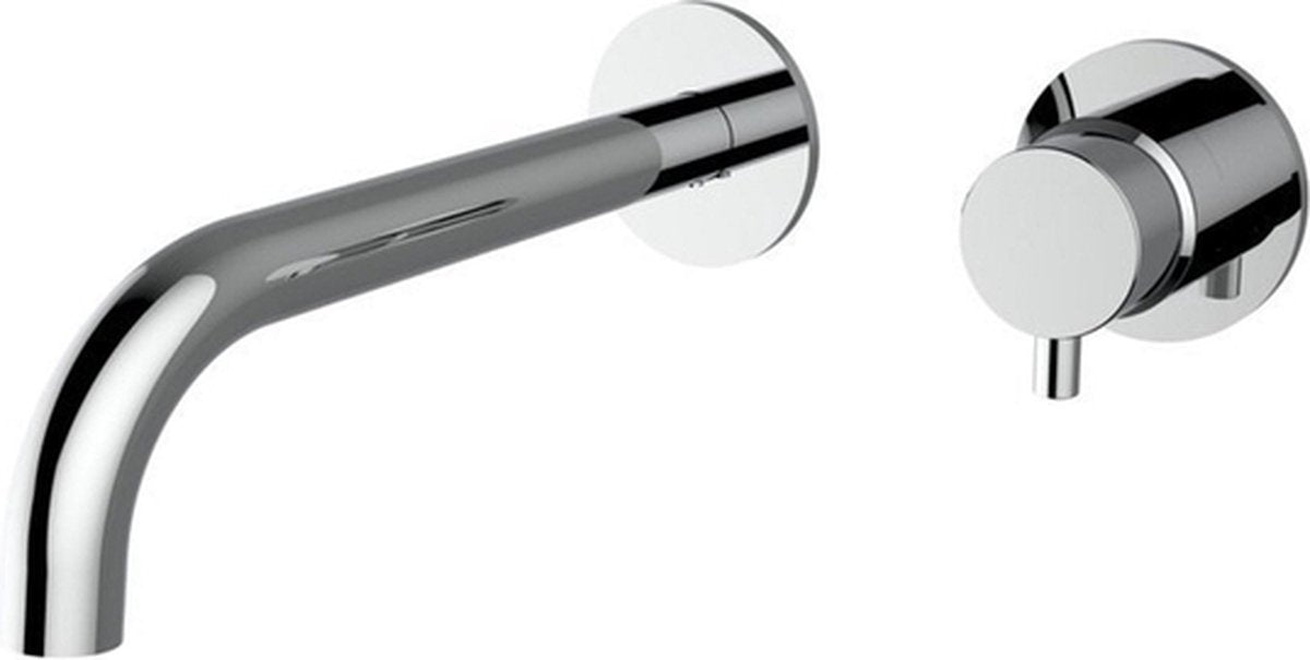 Plieger napoli inbouw wandkraan 1 hendel met uitloop 23.8cm cold start chroom