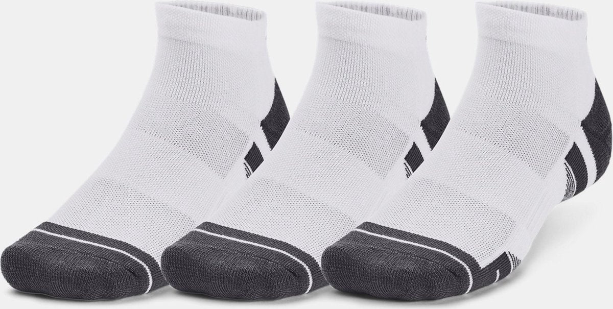 Under armour ua performance tech 3pk low-wht calcetines deportivos unisex - blanco - gris azabache