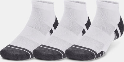 Under armour ua performance tech 3pk low-wht calcetines deportivos unisex - blanco - gris azabache