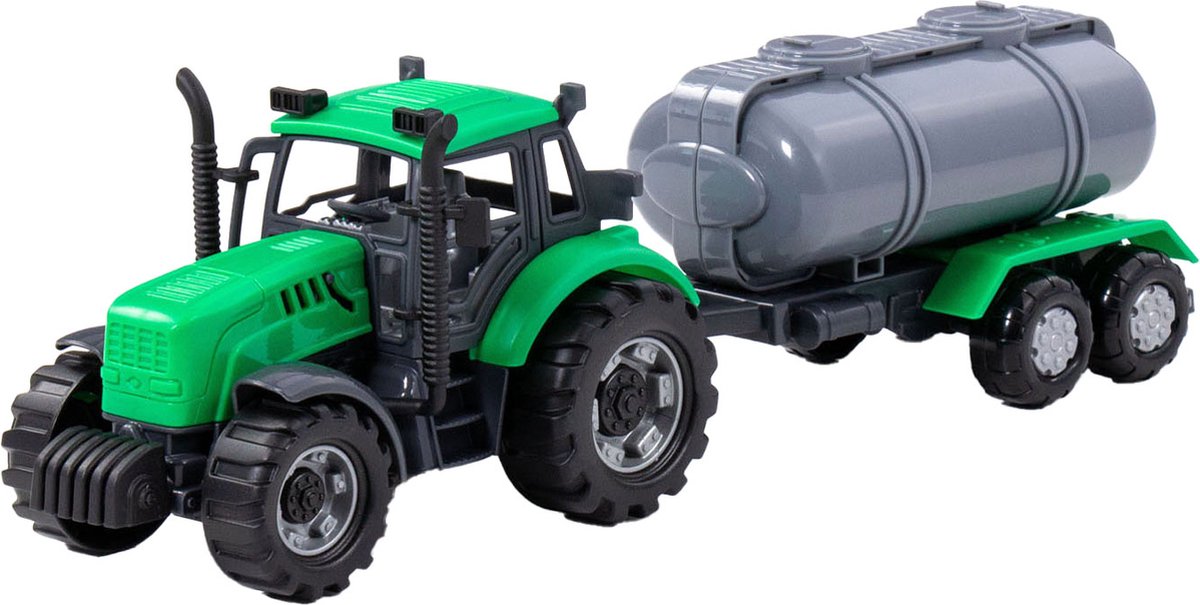 Cavallino Toys Tractor Cavallino con petrolero verde, escala 1:32